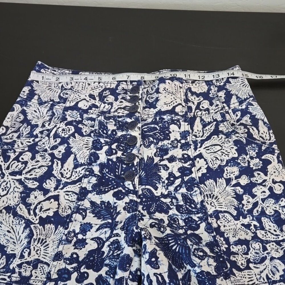 Ulla Johnson's Floral Ellis Jeans Corset-Inspired Button Fly Kick Flare Size 6 - Picture 12 of 14